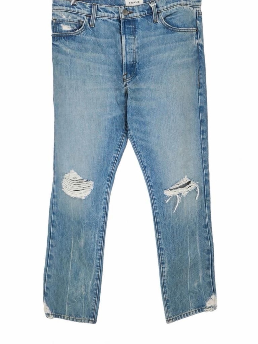 Frame Denim Light Blue Jeans with Contrast Stitching